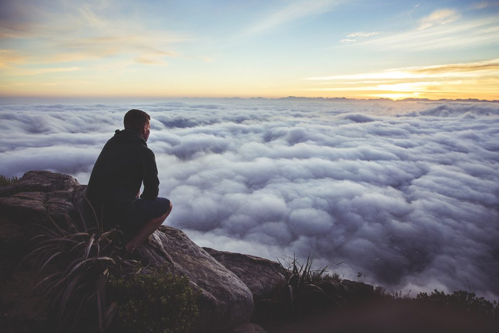 Overlooking clouds